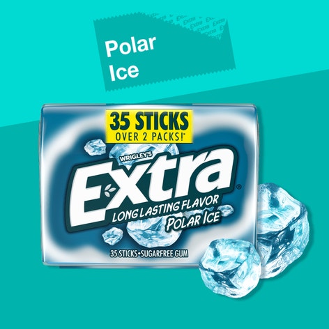 EXTRA Polar Ice Sugarfree Chewing Gum, 35-Stick Mega Pack