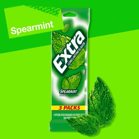 EXTRA Spearmint Sugarfree Chewing Gum, Multipack (3 Packs)