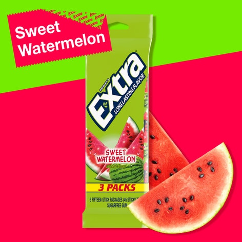 EXTRA Sweet Watermelon Sugarfree Gum, 3-Pack