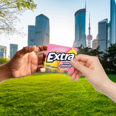 Extra Pink Lemonade Sugar Free Chewing Gum,  15 Stick Single Pack