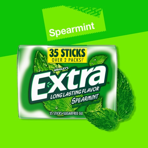 EXTRA Spearmint Sugarfree Chewing Gum, 35-Stick Mega Pack
