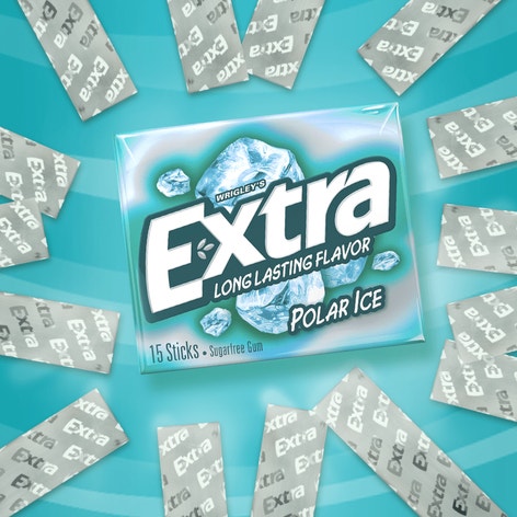 EXTRA Polar Ice Sugar Free Chewing Gum, 15-Stick Single Pack