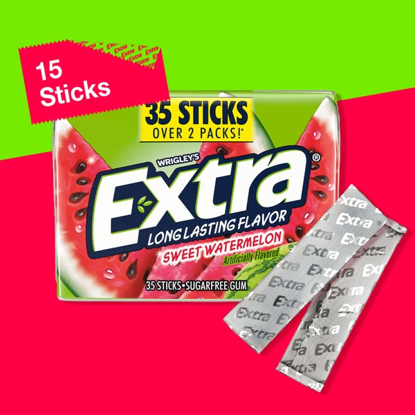 EXTRA Watermelon Sugarfree Chewing Gum, 35-Stick Mega Pack