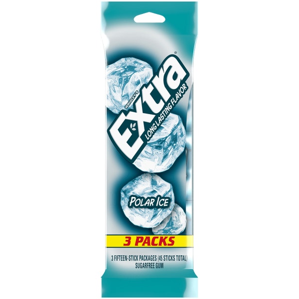 EXTRA Polar Ice Sugarfree Chewing Gum, Multipack (3 Packs)