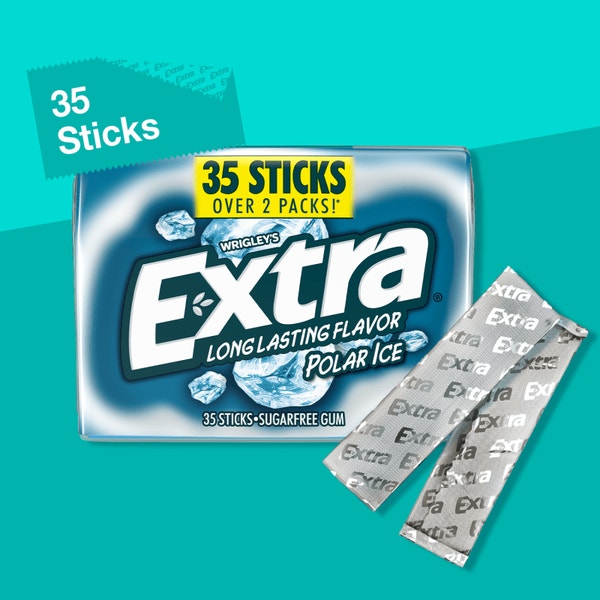EXTRA Polar Ice Sugarfree Chewing Gum, 35-Stick Mega Pack