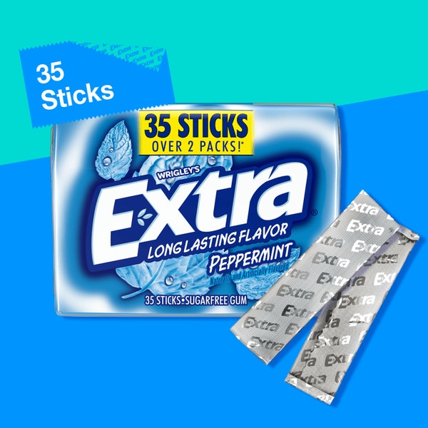 EXTRA Peppermint Sugarfree Chewing Gum, 35-Stick Mega Pack