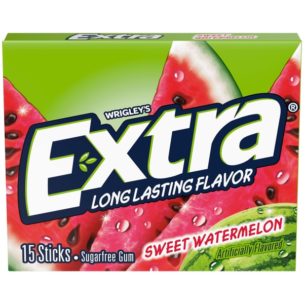 EXTRA Sweet Watermelon Sugarfree Chewing Gum, 15-Stick Single Pack
