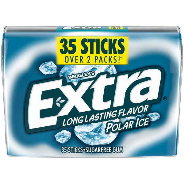 EXTRA Polar Ice Sugarfree Chewing Gum, 35-Stick Mega Pack