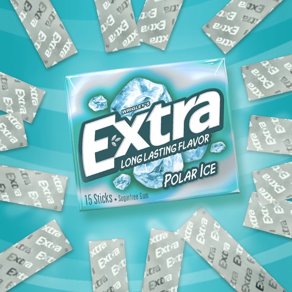 EXTRA Polar Ice Sugar Free Chewing Gum, 15-Stick Single Pack