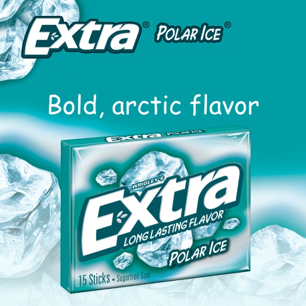 EXTRA Polar Ice Sugar Free Chewing Gum, 15-Stick Single Pack