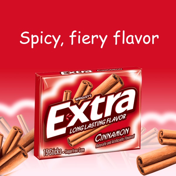 EXTRA Cinnamon Sugarfree Chewing Gum, 15Stick Single Pack EXTRA®