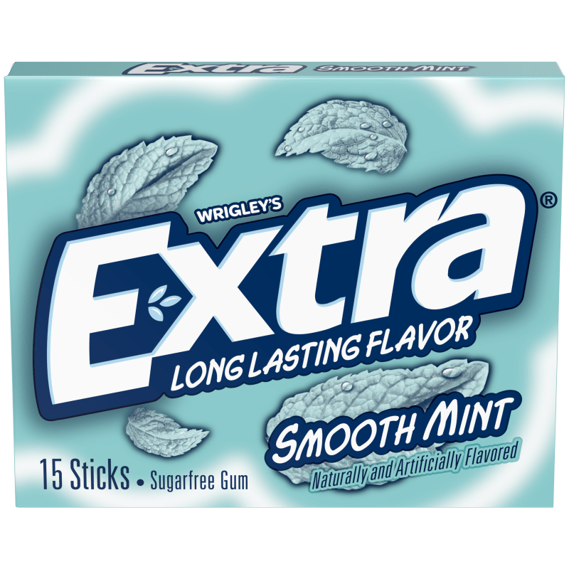 EXTRA Smooth Mint Sugarfree Chewing Gum, 15-Stick Single Pack