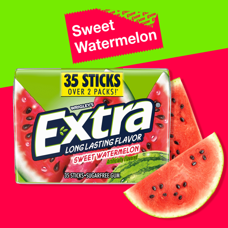 EXTRA Watermelon Sugarfree Chewing Gum, 35-Stick Mega Pack