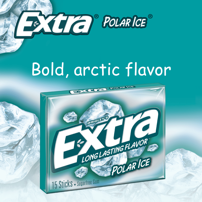 EXTRA Polar Ice Sugar Free Chewing Gum, 15-Stick Single Pack