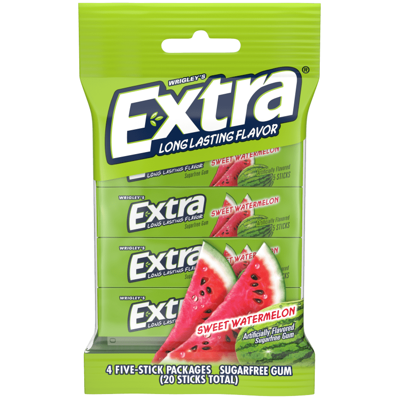 EXTRA Sweet Watermelon Sugarfree Chewing Gum, Multipack (4 Packs) EXTRA®