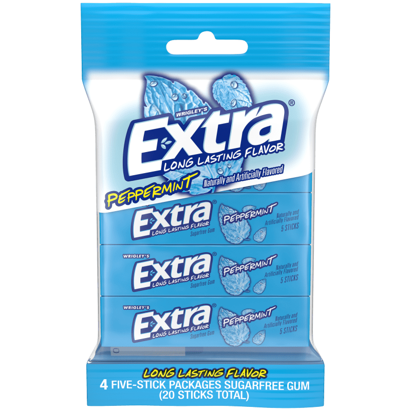 EXTRA Peppermint Sugarfree Chewing Gum, Multipack (4 Packs) EXTRA®